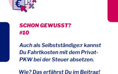 Kann man auch als Selbstständige:r Fahrtkosten absetzen?